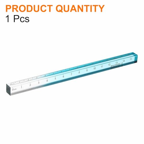 HARFINGTON Acrylic Clear Straight Rulers 15cm Metric,Sky Blue - color: Sky Blue, size: 15cm