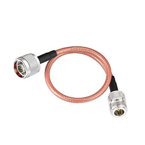 Eightwood N Female to N Male Adapter RG400 Low Loss Coaxial Cable 12in - color: female-male 12 inch