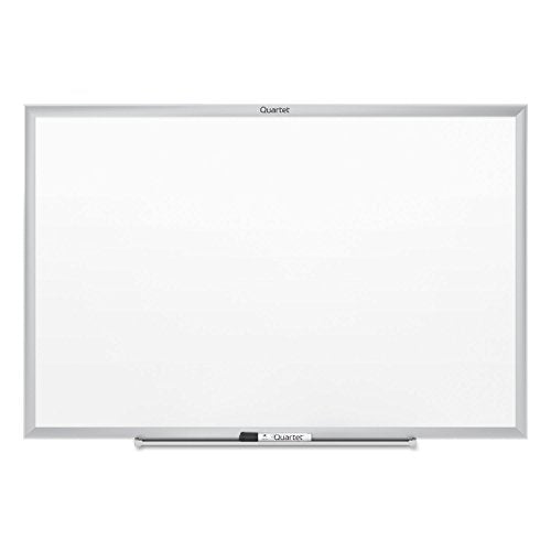 Quartet Dry Erase White Board 60"W x 36"H Non-Magnetic Whiteboard, Total Erase, Silver Aluminum Frame (S535) - color: Silver, size: 60"W x 36"H