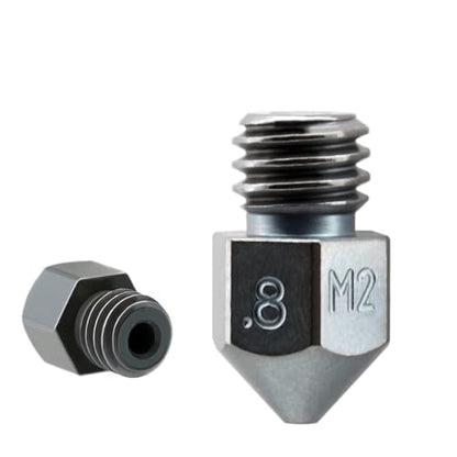 Microswiss MK8 Plated M2 Hardened High Speed Steel Nozzle (.8mm) - size: .8mm