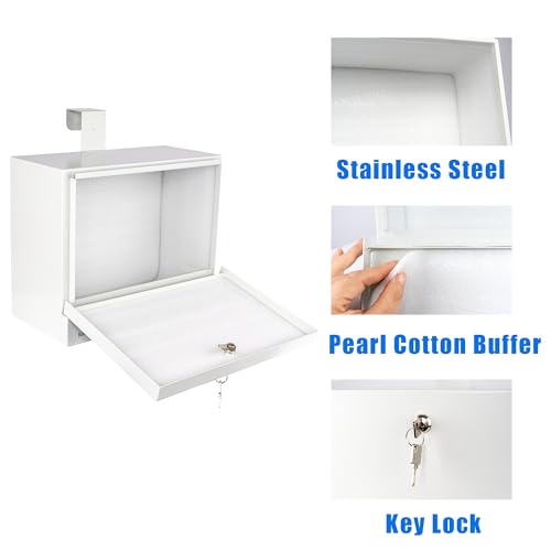 POCHAR Stainless Steel Door-Hanging Specimen Lock Box for Medical Labs