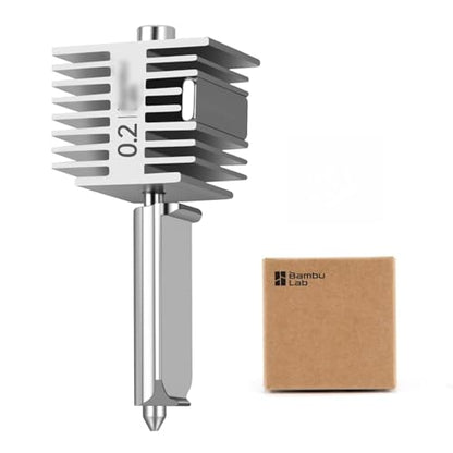 Original BambuLAB A1 3D Printer Hotend, A1 Mini Stainless Steel Hotend Kit,All Metal Extruder Hot End for Bambu Lab A1 Series 3D Printer Accessories (A1 0.2mm Stainless Hotend)