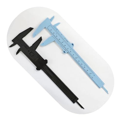 3PCS Black Blue White Plastic Vernier Caliper Mini Measuring Tool - color: Black Blue White