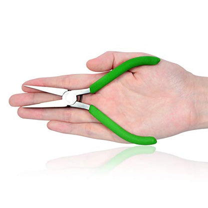 SPEEDWOX Mini Flat Nose Pliers Thin 5 Inches Small Duck Bill Pliers Fine Needle Nose Pliers Micro Chain Nose Pliers Precision Jewelry Making Hand Tools Professional Beading Hobby Work Craft - style: Flat Nose Pliers