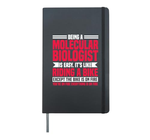 Molecular Biologist Science Genetic Scientist DNA Biology Hardcover Journal, Black