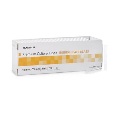 McKesson Glass Culture Tubes, 3 mL, 250 ct