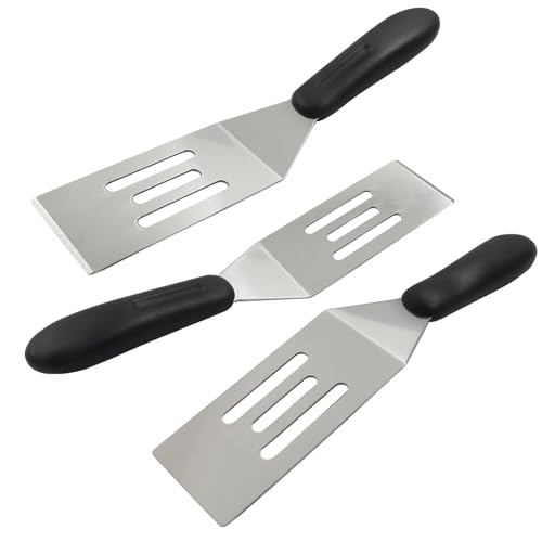 Small Spatula, Mini Stainless Steel Serving Spatula, 3Pcs - size: Slotted