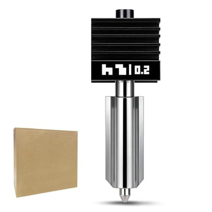 0.2MM X2D/H2C/H2S/H2D/P2S Hotend for Bambu Lab X2D/P2S/H2 Series 3D Printer, Ultra-Fine Detail Stainless Steel Nozzle, High-Temp Resistance Quick Swap Extruder Print Head Replacement Parts - size: 0.2mm, style: P2S/X2D/H2 Series