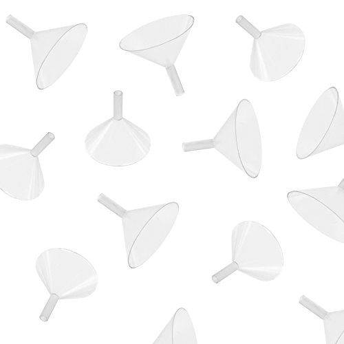Super Z Outlet Small Clear Plastic Mini Funnels for Arts & Crafts Supplies - Pack of 12