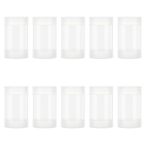 OLYCRAFT 10 Set Transparent Plastic Storage Tubes 2.4x4.1 Inch Test Bottle Organizers Boxes with Lid Plastic Transparent Hollow Tube Plastics Clear Hollow Tube for Beads Bath Salt Wedding Storage - size: 2.4x4.1 Inch