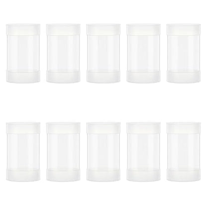 OLYCRAFT 10 Set Transparent Plastic Storage Tubes 2.4x4.1 Inch Test Bottle Organizers Boxes with Lid Plastic Transparent Hollow Tube Plastics Clear Hollow Tube for Beads Bath Salt Wedding Storage - size: 2.4x4.1 Inch