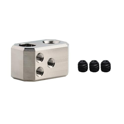 POLISI3D 500C Plated Copper Heater Block for Prusa I3 MK4/MK3.9 3D Printers, Silver, 20g, 1 Count