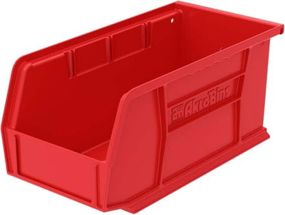Akro-Mils 30230 AkroBins Plastic Storage Bins, 11"x5"x5", Red, 12-Pack - color: Red