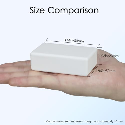 Project Box 8 Pieces Electrical Box Small Junction Box ABS Plastic Enclosure Power Electronic Case White 3.15" x 1.97" x 1.02"(80 x 50x 26mm) - color: White, size: 3.15" x 1.97" x 1.02"