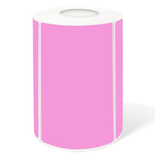 2×3 Inch Pink Removable Thermal Labels,Writeable,Removable,Thermally Printable,300 Sheets per Roll with Perforated Lines - color: Pink, size: 2×3 inch