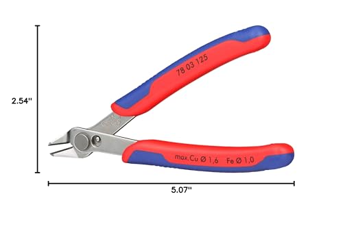 Knipex 78 03 125 "Super-Knips" 4,92" Electronics Cutter - color: Multi Color, style: Stopper included