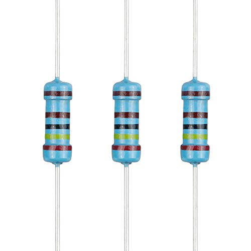 100pcs 2.4K ohm Resistor 1/2w ±1% Tolerance Metal Film Fixed Resistor - size: [E5P007] 2.4K ohm