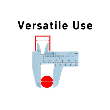 3PCS Black Blue White Plastic Vernier Caliper Mini Measuring Tool - color: Black Blue White