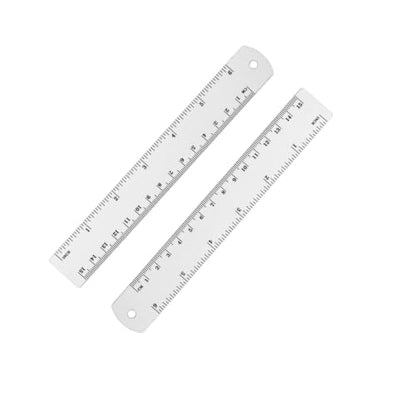 Unjoo Stainless Steel Ruler, 2-Pack, 6 Inch/15 cm Dual Scale Ruler - size: 6 inch 2 pack