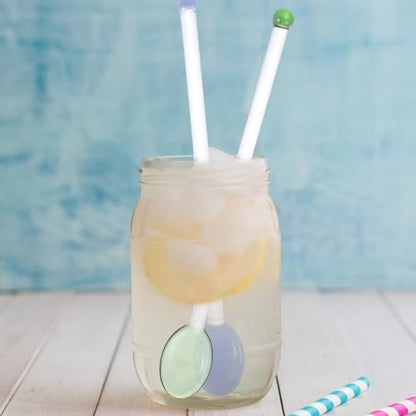Ipetboom Glass Cocktail Stirrers Set of 6 Reusable Swizzle Sticks for Drinks Coffee Stir Sticks for Iced Tea Lemonade and Desserts 5.51 X 0.78 X 0.23 in Home Bar Cafe Restaurant