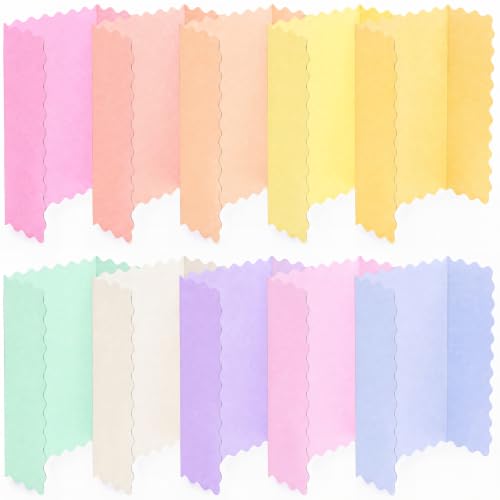 Mooliwe 26" X 17" 10 Pack Scalloped Trifold Poster Board,Macaron Colors - color: Macaron Colors, size: 26" X 17"