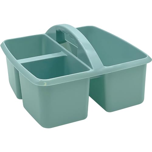 Teacher Created Resources Plastic Storage Caddy, Calming Blue - size: 9"L x 9-1/4"W x 5-1/4"H