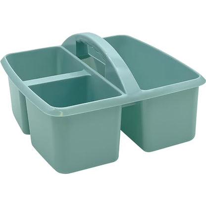Teacher Created Resources Plastic Storage Caddy, Calming Blue - size: 9"L x 9-1/4"W x 5-1/4"H