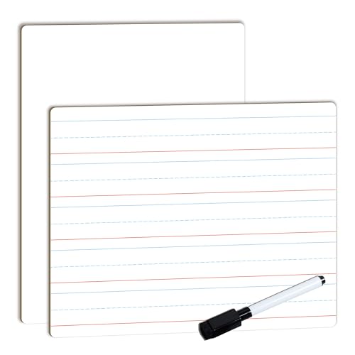 Dry Erase Lined Whiteboard for Kids, White Board with Lines for Writing, Handwriting Practice Board for School and Homeschool Supplies - size: 11"W x 8.5"H