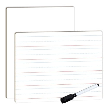 Dry Erase Lined Whiteboard for Kids, White Board with Lines for Writing, Handwriting Practice Board for School and Homeschool Supplies - size: 11"W x 8.5"H