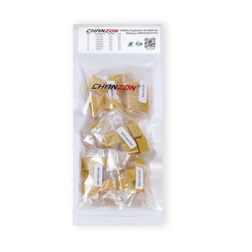 Chanzon X2 Safety Capacitor Kit 275V MKP Film 40pcs Assortment 0.1uF to1uF