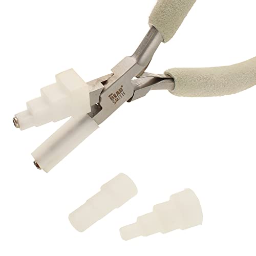 The Beadsmith Stepped Plier with Interchangeable Nylon Jaws - 3-in-1 Tool, 6.25 inches (159mm), Comfort Grip Handle with Double-Leaf Springs - style: Stepped
