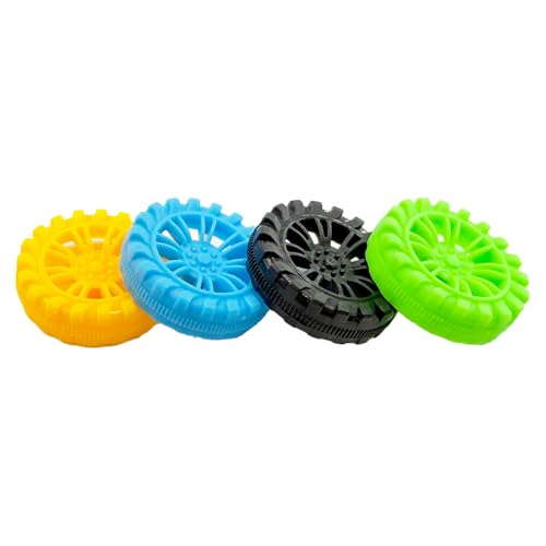 40PCS Toy Wheel 2mm Dia Shaft Plastic Wheel with 20PCS Metal Shaft Axles for RC Car Truck Robot Boat Helicopter DIY Model Toy Building Parts (2x30mm) - style: 2x30mm