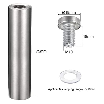 uxcell 3/4 Diax3-1/8"(19x80mm) Standoff Screws Wall Mount Sign Holder 10pcs - size: 19mmx80mm