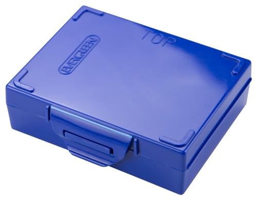 Caplugs Evergreen 258-6025-B30 HS2L Series Slide Storage Box, 25 Places, Mailing Box for Safely Shipping Microscope Slides, Styrenic Thermoplastic Polypropylene, Blue (Pack of 5)