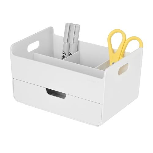 BLUE GINKGO Portable Desk Organizer, White, Made in Korea - color: WHITE, size: Portable