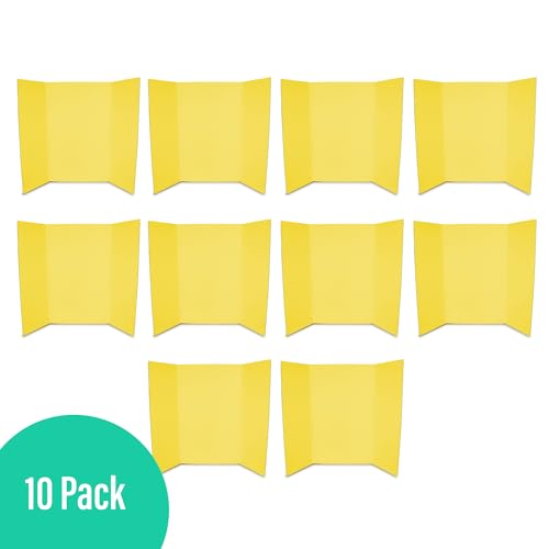 Flipside Products 36” x 48” Foam Project Boards for Presentations, Science Fair, School Projects, Event Displays and Trifold Picture Board - Yellow 3/16'' Thick - 10 Pack - color: Yellow, style: 10 Pack