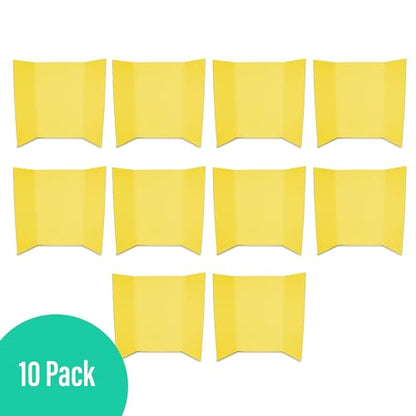 Flipside Products 36” x 48” Foam Project Boards for Presentations, Science Fair, School Projects, Event Displays and Trifold Picture Board - Yellow 3/16'' Thick - 10 Pack - color: Yellow, style: 10 Pack