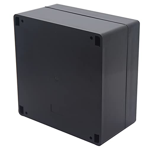 Project Box IP65 Waterproof Junction Box ABS Plastic Black Electrical Boxes DIY Electronic Project Case Power Enclosure 6.3x6.3x3.54 inch (160x160x90 mm) - color: Black, size: 6.3"x6.30"x3.54"