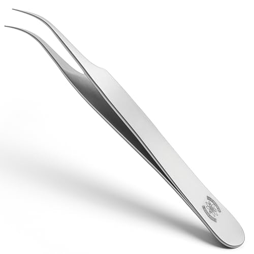 High Precision Stainless Steel Lab Forceps with Curved Very Fine Tips - style: Very Fine Tips