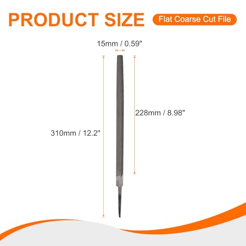 HARFINGTON 2pcs Triangle Coarse Teeth Cut File 10" Double Cut Teeth High Carbon Steel Hand Rasp File Without Handle for Metal Wood Deburring Removing - size: 10", style: Coarse
