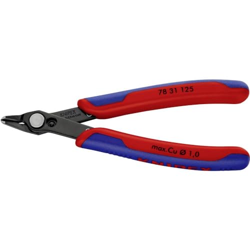 Knipex 78 31 125 Electronics Cutter "Super-Knips" 4,92" with narrow head - color: Multi Color, style: Burnished; narrow head