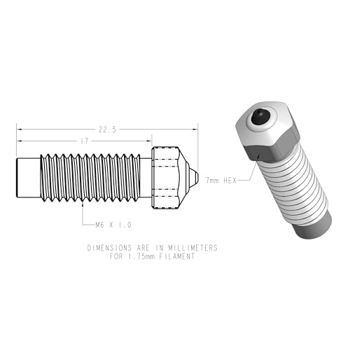 Diamondback Neptune 4 Plus/Max Compatible Nozzle, Diamond Tip, 0.4mm - size: 0.4mm