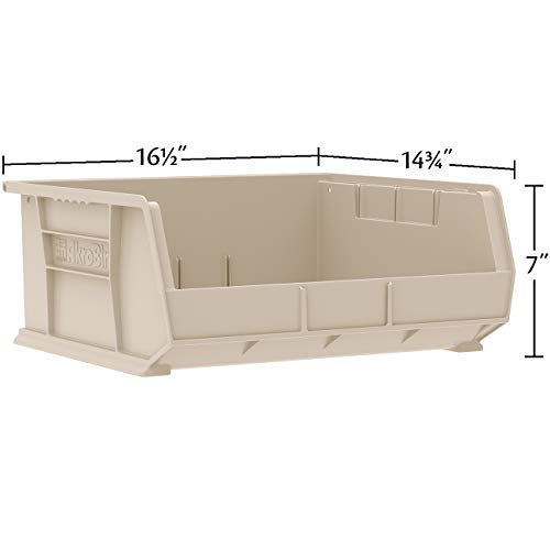 Akro-Mils 30250 AkroBins Plastic Storage Bin Hanging Stacking Containers, (15-Inch x 16-Inch x 7-Inch), Yellow, (6-Pack) - color: Yellow