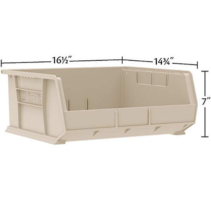 Akro-Mils 30250 AkroBins Plastic Storage Bin Hanging Stacking Containers, (15-Inch x 16-Inch x 7-Inch), Yellow, (6-Pack) - color: Yellow
