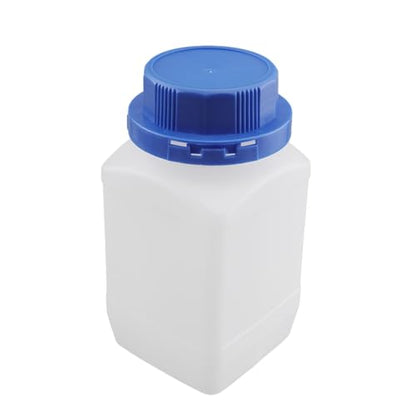 Othmro 5pcs 500ml/16.9oz Plastic Lab Chemical Reagent Bottles,5pcs 50mmx145mm(IDxH) Square Wide Mouth Liquid/Solid Sample Storage Container Sealing Bottles Blue with Anti-theft Cap - color: Translucent, Blue