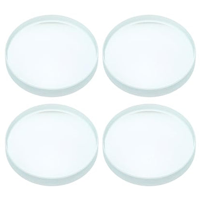PATIKIL Concave Lens, 100mm Focal Length 50mm (1.97") Diameter Round Glass Magnifying Telescope Lens Trial Set Ground Edge for Lab Physics Class Optics, 4 Pcs - size: -100mm FL, 50mm Dia.
