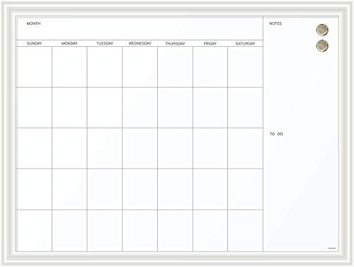 U Brands Magnetic Dry Erase Calendar Whiteboard for Wall, White Board 40x30 - size: 40"W x 30"H