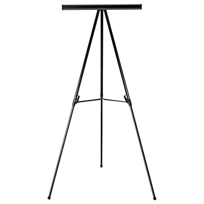 Amazon Basics High Boardroom Height Adjustable Flipchart Whiteboard and Display Easel Stand for Paper Pads and Signage, Portable, Collapsible Telescope Tripod, 37 x 18 x 28 in, Black - style: Heavy Duty Board Easel