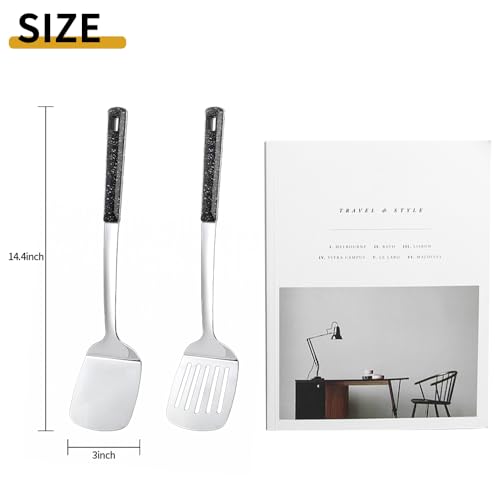 Stainless Steel Spatula with Heat Resistant Handle - color: Stainless Steel Spatula-1