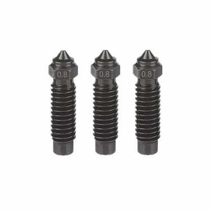 3 Pcs Hardened Steel Nozzles for Neptune 4 Plus/Max hotend Extruder,High Temperature Wear Resistance nozzles for Neptune 4 Plus/Max 3D Printer Accessories (0.8mm) - size: 0.8mm